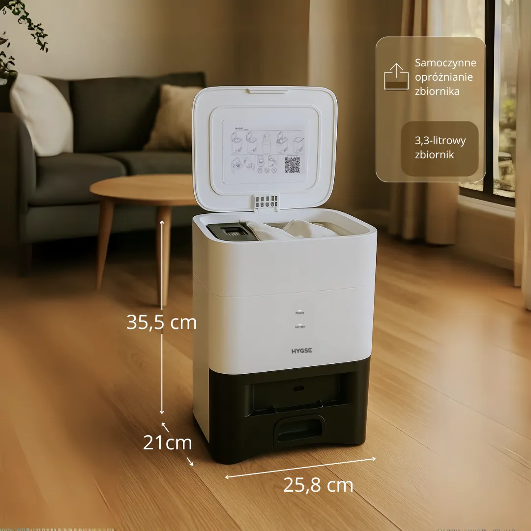 Stacja opróżniająca robota sprzątającego Hygse Movo Stacja opróżniająca robota sprzątającego Hygse Movo