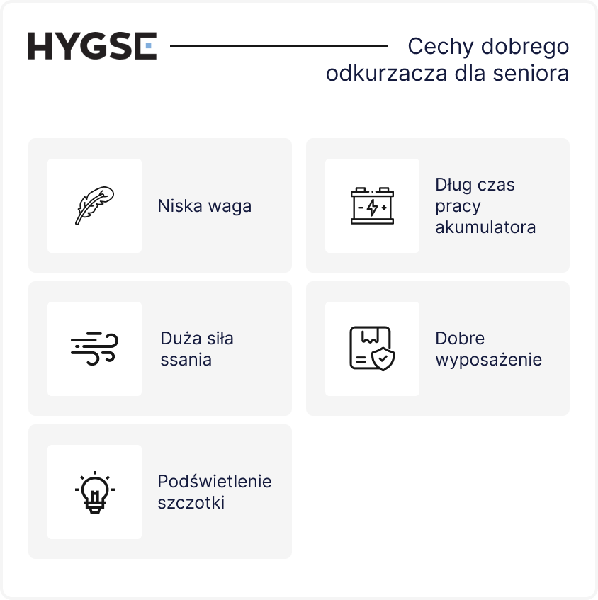 Odkurzacz dla seniora najważniejsze cechy